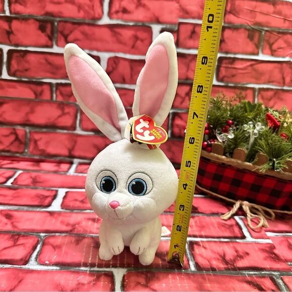 Ty Beanie Babies Snow Ball Rabbit “ The Secret Life Of Pets plush Toy - Picture 2 of 7